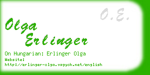 olga erlinger business card